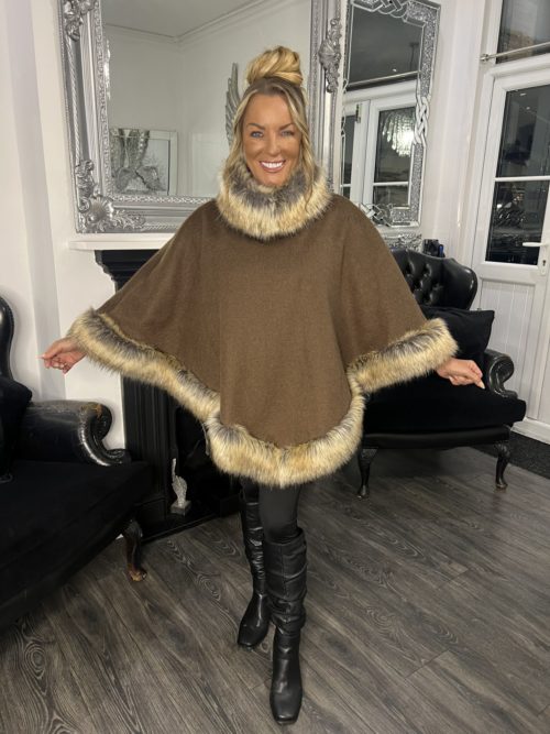 brown poncho