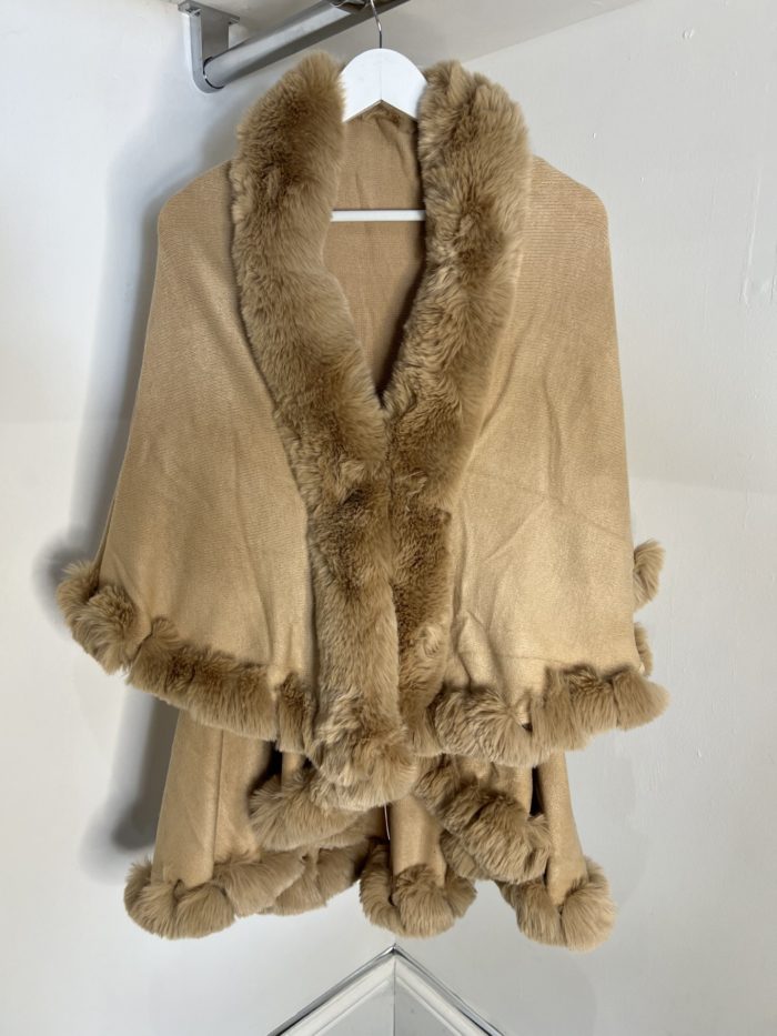 Camel Double Layered Cape