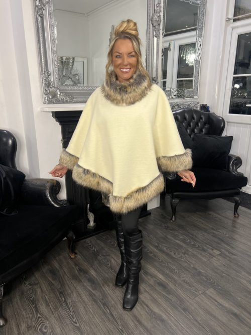 cream poncho