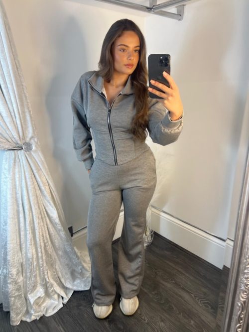 grey corset tracksuit