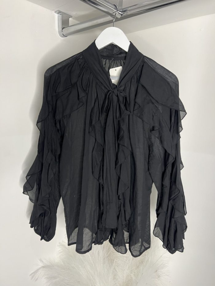 Pussybow Blouse With Frill Detail - Image 2