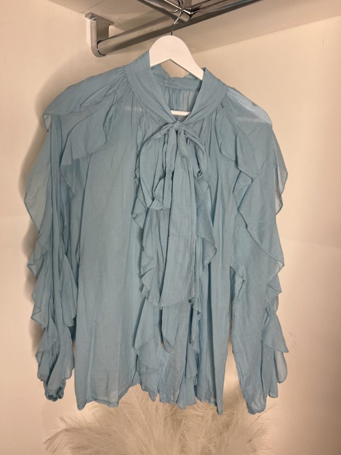 Pussybow Blouse With Frill Detail - Image 3