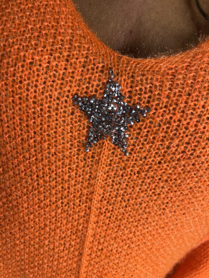 Oversized Shimmer Knit Jumper With Star Detail - Image 5