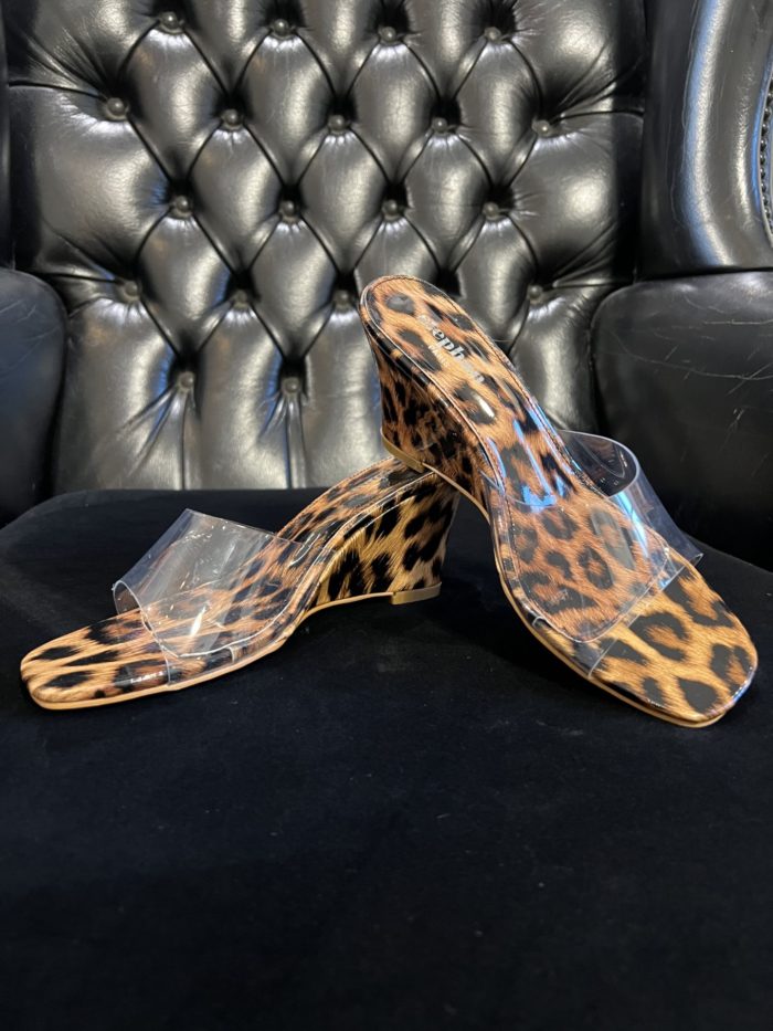 Animal Print Perspex Wedges